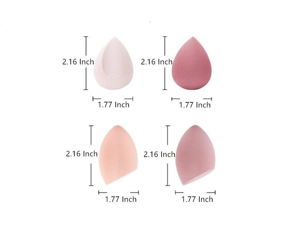 4 Pcs Dry and Wet Use Makeup Sponge Set lender eauty Foundation lending Sponge for Liquid, Cream, and Powder with Egg Holder ox - Image 2