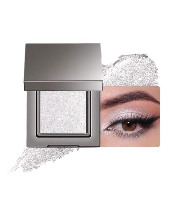 Matte Neutral Single Eye Shadow Palettes Eye Makeup, White Glitter Cream Eyeshadow Palette Makeup, High Pigment Waterproof Nudes Eye Shadow Palettes, For Older Women(, Pack of 1)
