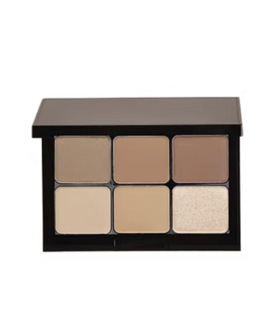 Eyeshadow Palette – 6 Highly Pigmented, Crease-Proof Matte & Shimmer Shades – Long-Lasting, Blendable & Buildable Pigments – Compact & Travel-Friendly (Bare Neutrals)