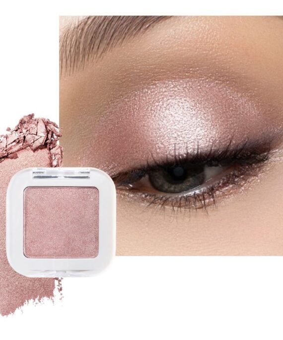 Dusty Pink Champagne Shimmer Eye Shadow Palette Makeup, Shimmer Monochrome Eyeshadow For Older Women, Pigmented Waterproof Sombras Para Ojos, Vegan, Talc, Paraben & Cruelty Free, 03