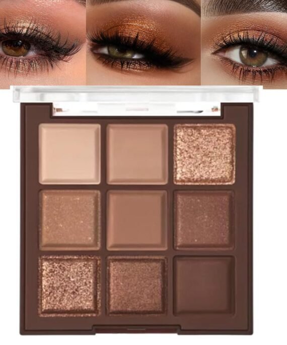 Neutral Nude Brown Smokey Eye Shadow Palette,Rose Gold Bronze Naked Cream Eyeshadow Palette Makeup,Natural Eyeshadow for Eyes Long Lasting Naturing-Looking