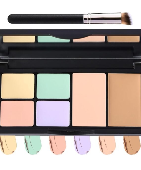 6 Colors Correcting Concealer Contour Makeup Palette,Cream Concealer Contour Palette for Dark Circles  Redness,Highlighting Long Lasting Contouring Liquid Foundation Makeup with rush