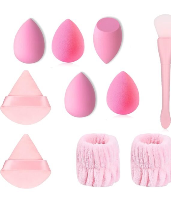 Makeup Sponge Set- 10Pcs Makeup lender for Powder Cream and Liquid, Super Soft Face eauty Cosmetic Tools